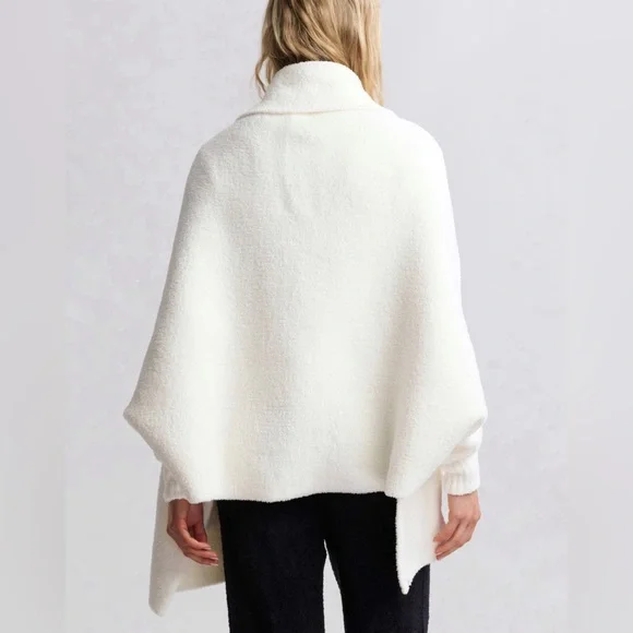 Barefoot Dreams NWT CozyChic Ultra Lite Blanket Wrap Pearl Size L/XL Comfy Warm - Picture 2 of 8